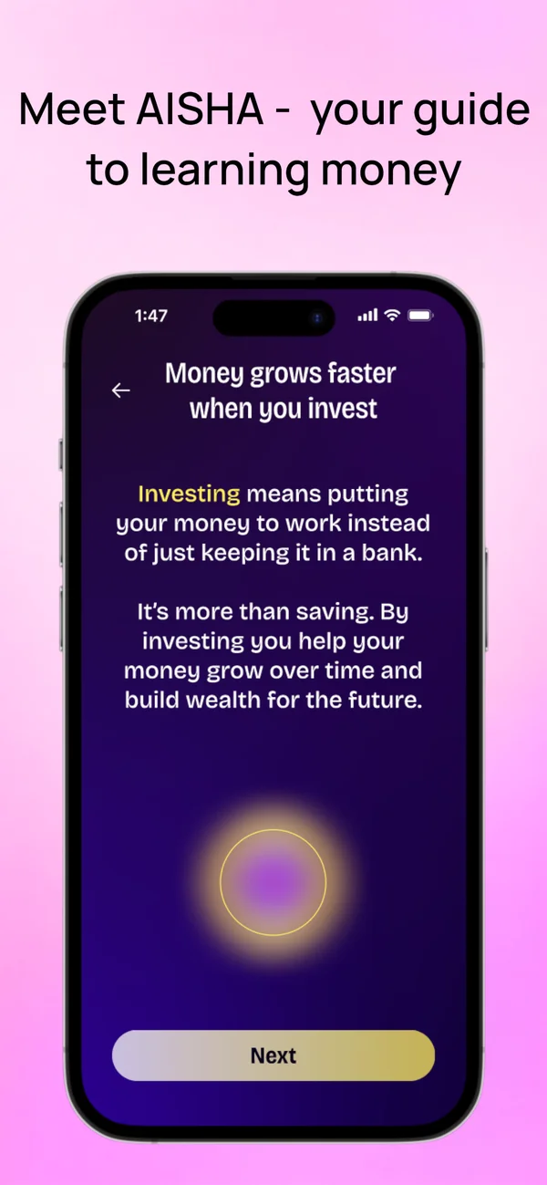Meet AISHA, your guide to learning money