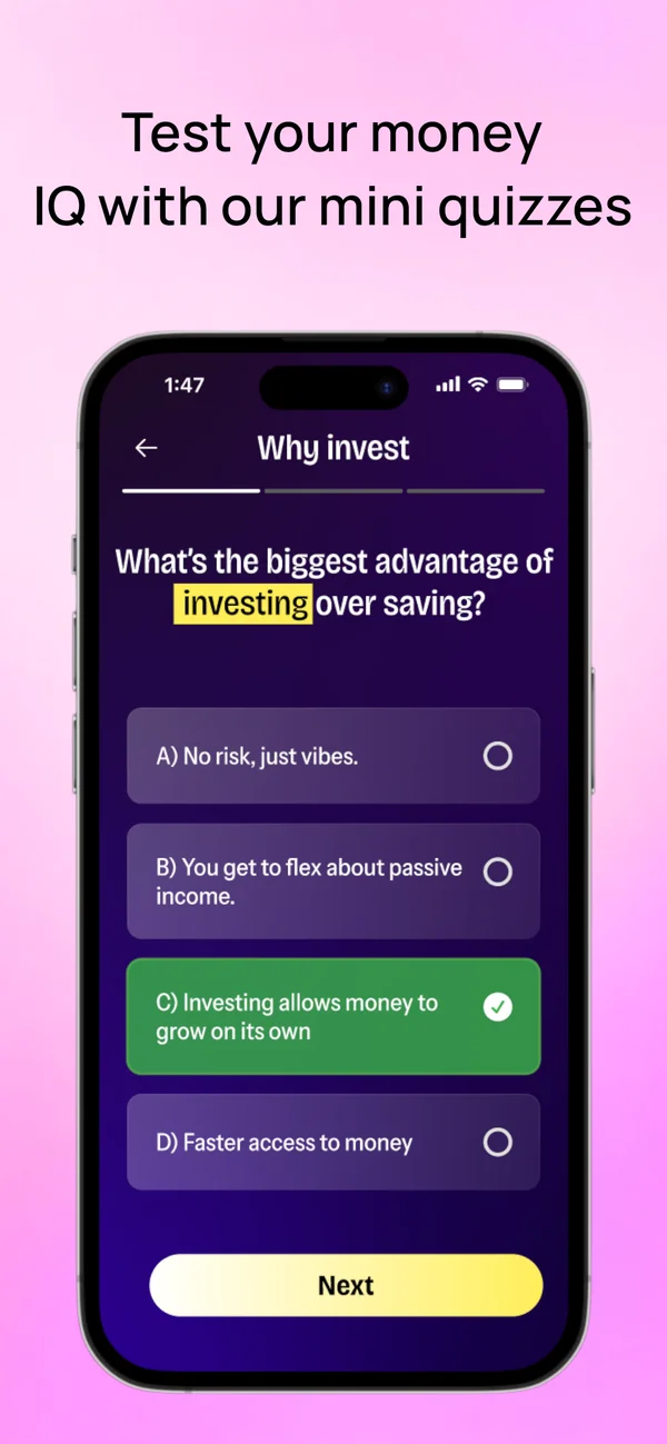 Mini quiz: why invest